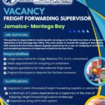FREIGHT FORWARDING SUPERVISOR – Jamaica – Montego Bay Office