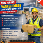 Warehouse Associate – Toronto – Canada